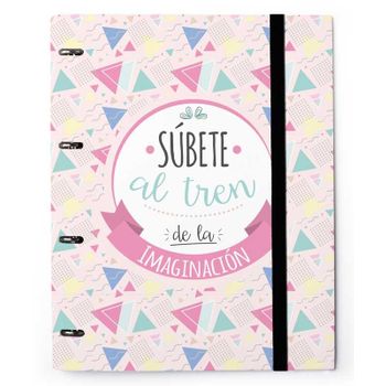 Carpeta 4 Anillas Troquelada Premium Amelie Classic Rosa