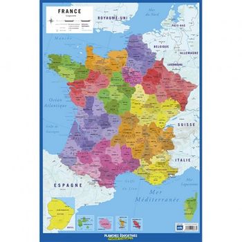 Lamina Educativa Frances Carte De France 2017