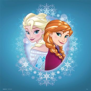 Print 30x30 Cm Disney Frozen Anna & Elsa