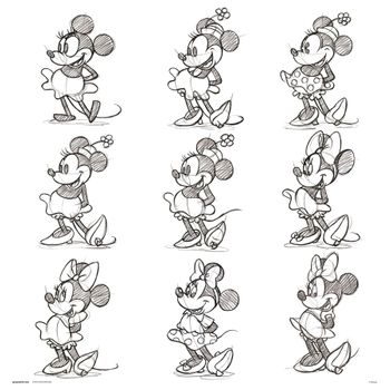 Print 30x30 Cm Disney Minnie Sketch