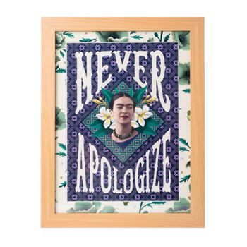 Print Enmarcado 30x40 Cm Frida Kahlo Never Apologize