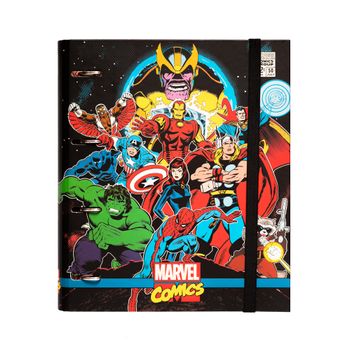 Carpeta 4 Anillas Troquelada Premium Marvel Comics Avengers