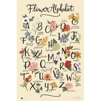 Poster Lily & Val Flowers Alphabet