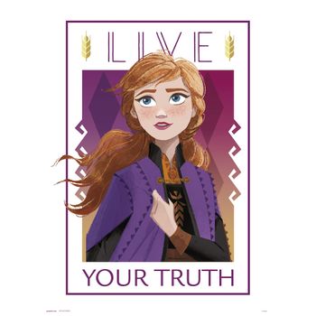 Print 30x40 Cm Disney Frozen Live Your Truth