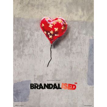 Print 30x40 Cm Brandalised Bandaged Heart