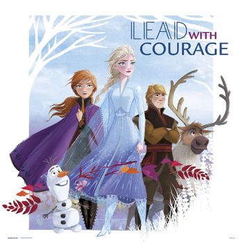 Lamina 30x30 Cm Disney Frozen Lead With Courage