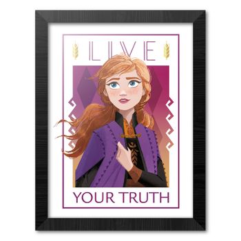 Print Enmarcado 30x40 Cm Disney Frozen Live Your Truth