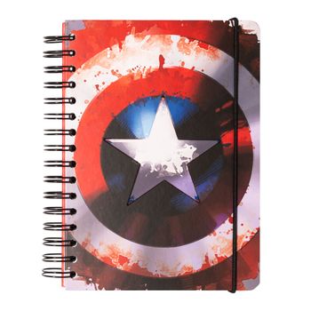 Cuaderno Tapa Forrada A5 Bullet Marvel Captain America