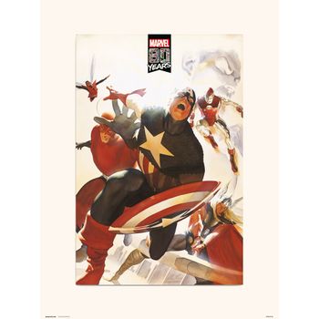 Lamina 30x40 Cm Marvel 80 Years Avengers