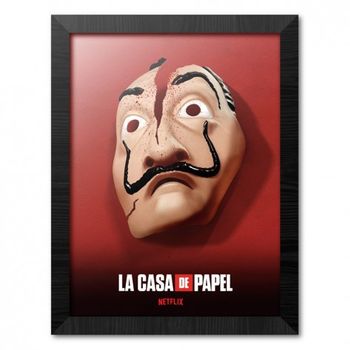 Print Enmarcado 30x40 Cm La Casa De Papel Mascara