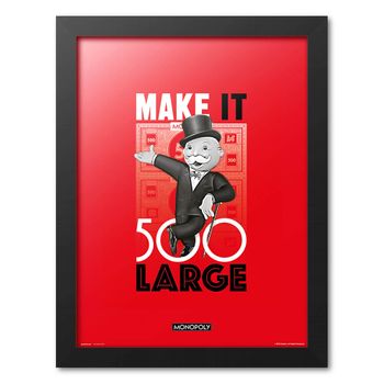 Print Enmarcado 30x40cm Monopoly Make It 500 Large