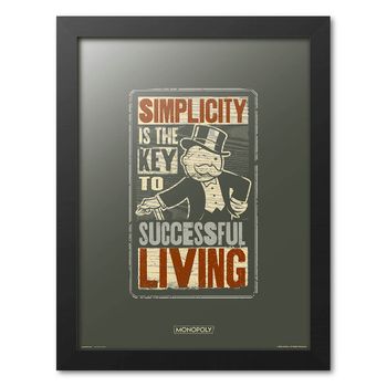 Print Enmarcado 30x40cm Monopoly Simplicity