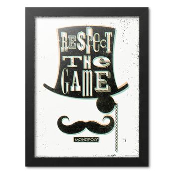 Print Enmarcado 30x40 Cm Monopoly Respect The Game