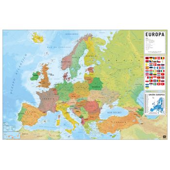 Poster Mapa Europa Fisico Politico