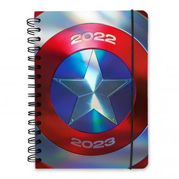 Agenda Escolar 20222023 Semana Vista A5 12 Meses Marvel Capitan America Escudo