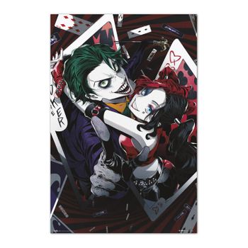 Poster Dc Comics Harley Quinn Y Joker Anime