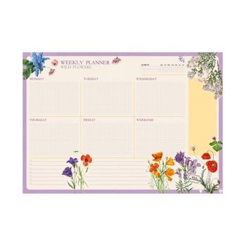 Bloc Planificador Semanal A4 Botanical Wild Flowers Ingles Kokonote