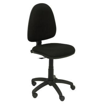 Silla De Oficina Ergonómica Con Mecanismo De Contacto Permanente Y Regulable En Altura - Asiento Y Respaldo Tapizados En Tejido Bali Color Negro Piqueras Y Crespo Modelo Beteta