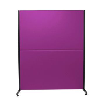 Biombo Fijo Separador De Oficina Valdeganga Similpiel Lila 160x130cm