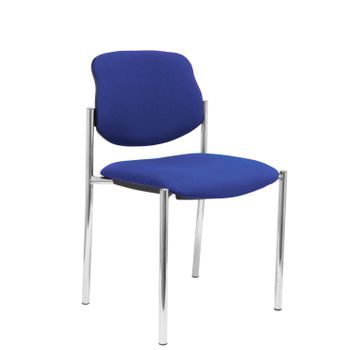 Silla Confidente Villalgordo Bali Azul Chasis Cromo