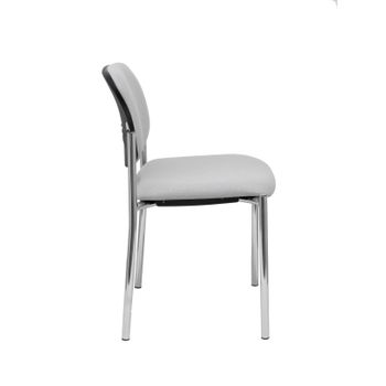 Silla Confidente Villalgordo Bali Gris Chasis Cromo