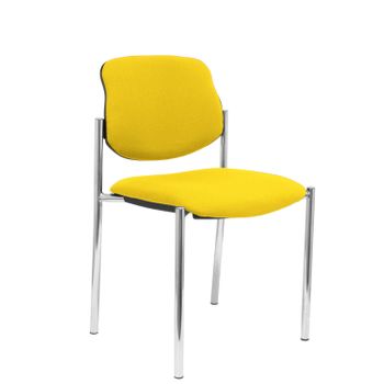 Silla Confidente Villalgordo Bali Amarillo Chasis Cromo