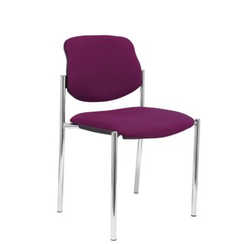 Silla Confidente Villalgordo Bali Morado Chasis Cromo