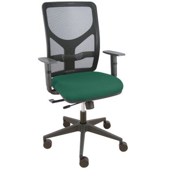 Silla Giratoria De Oficina Motilla 107 X 61 X 60 Cm - Con Traslack - Respaldo Malla - Brazos Regulables - Verde Botella