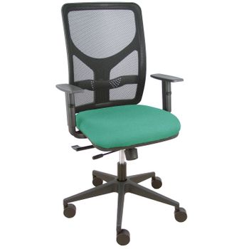 Silla Giratoria De Oficina Motilla 107 X 61 X 60 Cm - Con Traslack - Respaldo Malla - Brazos Regulables - Verde Esmeralda