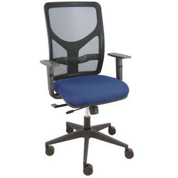 Silla Giratoria De Oficina Motilla 107 X 61 X 60 Cm - Con Traslack - Respaldo Malla - Brazos Regulables - Azul Marino