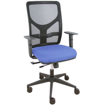 Silla Giratoria De Oficina Motilla 107 X 61 X 60 Cm - Con Traslack - Respaldo Malla - Brazos Regulables - Azul Claro