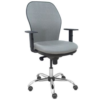 Silla Giratoria De Oficina Jorquera 109 X 64 X 52 Cm - Asiento Tapizado - 5 Ruedas Parqué - Gris