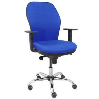 Silla Giratoria De Oficina Jorquera 109 X 64 X 52 Cm - Asiento Tapizado - 5 Ruedas Parqué - Azul