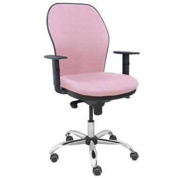 Silla Giratoria De Oficina Jorquera 109 X 64 X 52 Cm - Asiento Tapizado - 5 Ruedas Parqué - Rosa