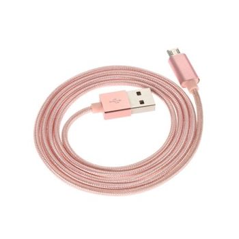 Cable Usb 2.0 Tipo A/m-micro Usb B/m 1m Biwond Metal Rosa 51936