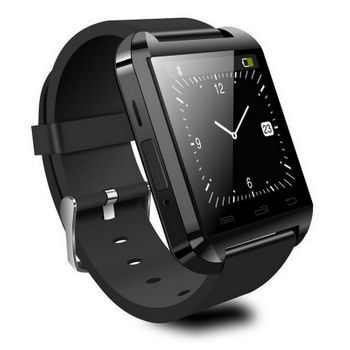 E-nuc Smartwatch U Reloj Inteligente 8 (bluetooth, Manos Libres, Dial De Llamadas, Cámara Control Remoto, Llama Y Responde, Pulsera Deporte, Hombre, Mujer, Reloj Fitness Con Podómetro, Cronómetro, Barómetro, Anti-perdida) - Negro