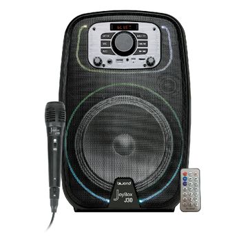 Biwond Joybox J30 Altavoz 8’’ Inalámbrico + Micrófono (10w Rms, Rgb, Bluetooth, 1800 Mah, Karaoke, Fm, Microsd, Usb) - Negro