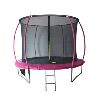 Biwond Trampolín Cama Elástica Nextjump 8 (diámetro 2.44m, Para Niños Y Adultos, Red De Seguridad, Para Exteriores) – Rosa