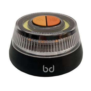 Biwond Wonderful Experience Pc21020060 Luz Emergencia Coche Homologada Dgt 2 En 1 Con Linterna Led Y Señal V16 De Gran Visibilidad (base Imantada, 3xpilas Aaa Incluidas, Alcance 1km, Waterproof Ip-54) - Naranja