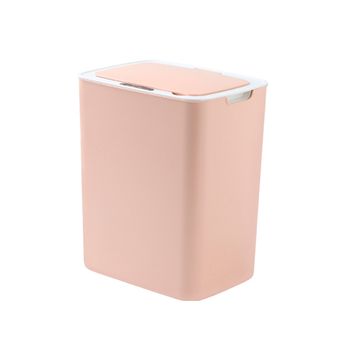 Biwond Cubo De Basura Inteligente Waste X1(sensor Infrarojos Automático, Eléctrico, 14l, Antibacterias, Apertura Y Cierre Sin Contacto, Rango De 30cm) - Rosa