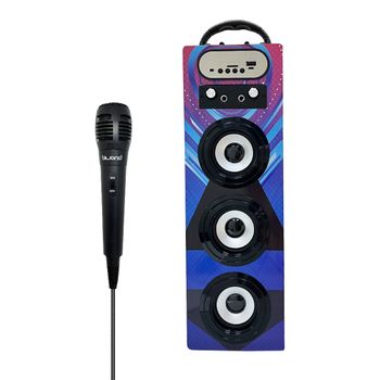 Biwond Altavoz Joybox Trisound (bluetooth, Mando Ir, Radio, Tarjeta Micro Sd, Usb, Pantalla Led, Mic Incluido) - Negro