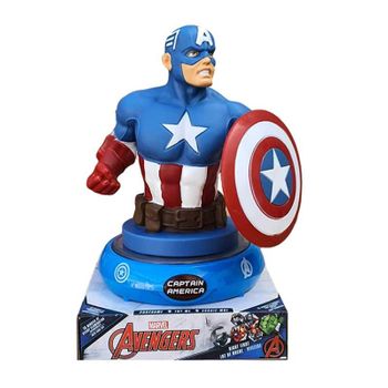 Marvel Lampara Led Capitán América Con Figura 3d Para Mesa De Noche