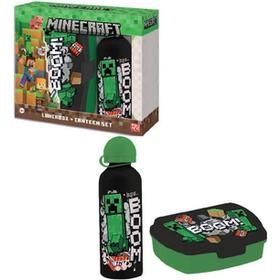 Cantimplora Aluminio 500ml + Sandwichera Minecraft