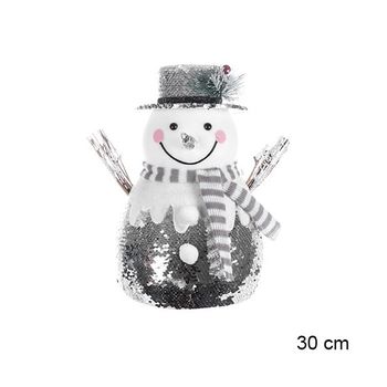 Figura Muñeco De Nieve Navidad 30x20cm