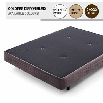 Base Tapizada Bordeaux Beige 90x190 Cm