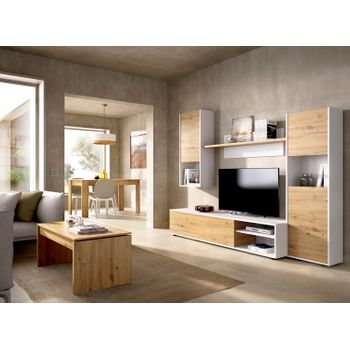 Composición De Salón Con Mueble Tv + Aparador Alto, Nordic - Ness 5 con  Ofertas en Carrefour