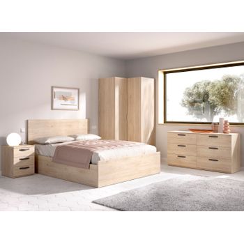 Pack Dormitorio Con Cabecero, Mesita De Noche Y Cómoda 6 Cajones, Nordic /  Grafito - Greta 4 con Ofertas en Carrefour