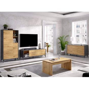 Composición De Salón Mueble Tv Compacto + Mesa De Centro, Nordic / Blanco –  Kei con Ofertas en Carrefour