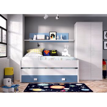 Pack Muebles Habitación Infantil Completa Dormitorio Juvenil Color Rosa Con  Somieres Incluidos (cama + Estante + Armario + Mesa + Estantería) con  Ofertas en Carrefour