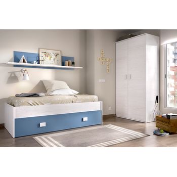 Pack Habitación Juvenil Con Cama Tren + Escritorio, Blanco / Natural - Move  con Ofertas en Carrefour